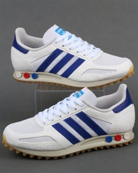 adidas la trainer leather schuhe white-black-lone blue|adidas LA TRAINER LUX Shoes .